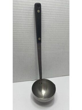 Vintage Flint Arrowhead Soup Ladle Wood Handle Stainless Steel 12" USA Made